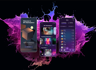 NFT Hub crypto mobile app nft ui ui design ux