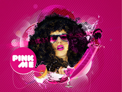 Pink Me cocktail fashion girl glass pink sébastien vandenwouwer vs creations