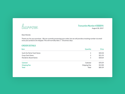 Email receipt daily ui invoice receipt