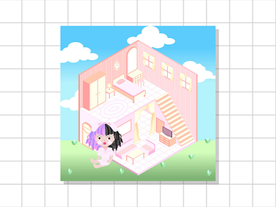 Fanart of "Dollhouse" by Melanie Martinez design graphic design illustration ui ux vector