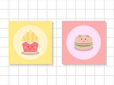 Fries and Burger Icon design graphic design illustration logo ui ux vector