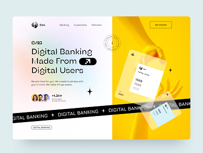 Digital Banking branding design graphic design site uiux uiux design web design