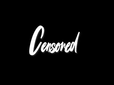 Censored black censored ipad lettering procreate type white