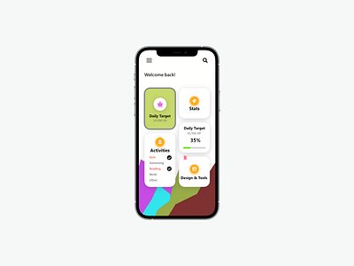 Colorful Dashboard Mobile App adobexd app design figma mobileapp ui ux web webapp