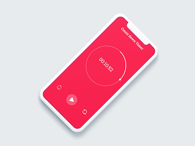 Mobile Countdown Timer App UI Desing