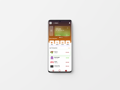 Glass Morphism E-Wallet Mobile App