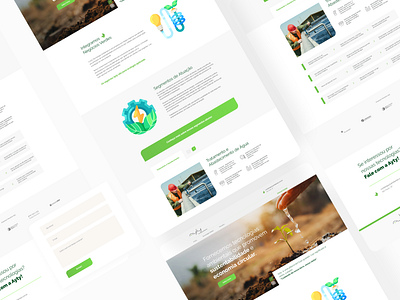 Institutional One Page Website design development enviroment environmental front end green interface design layout one page design ui user interface ux
