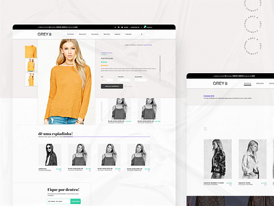 Gray 8 - Fashion Store: e-commerce template design development fashion front end interface design interface design templates layout site store ui user experience user interface ux web website