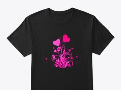 Pink heart t shirt design best selling cool t shirt design designing t shirt everyday design heart shirt love shirt pink heart