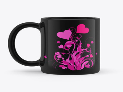 Pink heart mug design best selling cool design design everyday design good design trending design trending products trendy