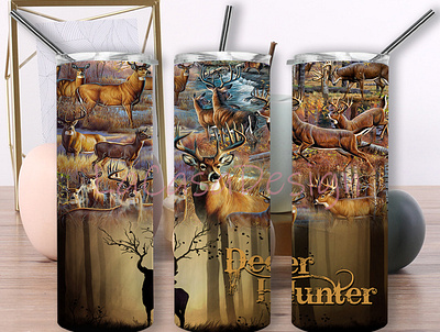 Deer Hunter Tumbler deer hunter deer tumbler design graphic design hunting tumbler