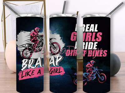 Girl Ride Dirt Bike Tumbler