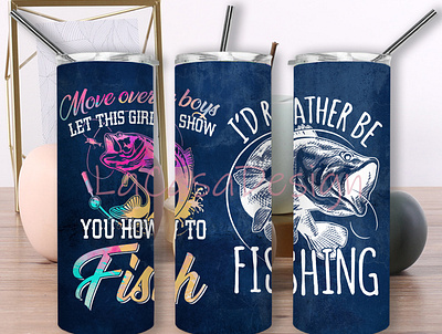 Id Rather Be Fishing Tumbler design fishing gift fishing tumbler graphic design