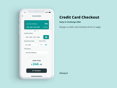 Credit Card Checkout dailyui design ui