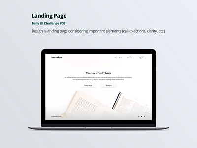 Landing Page - Bookaboo dailyui dailyui 003 design