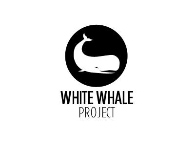 White Whale Logo black gotham illustration logo whale white