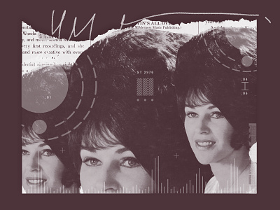 Re:Record Project 018: Wanda Jackson "Cream of the Crop" - 1968 collage design editorial art editorial design exploration explore illustration music music art typography