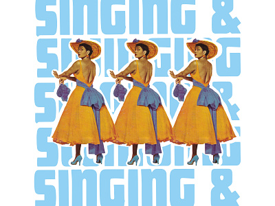 RRP 037: Pearl Bailey "Singing and Swinging" - 1980 collage design editorial art editorial design exploration explore illustration print typography vector