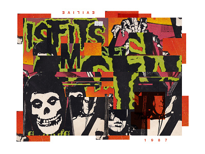 Re:Record Project 040: Misfits "Evilive" - 1987 branding collage design editorial art editorial design exploration explore illustration music art typography