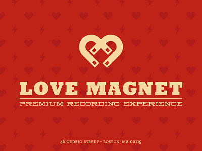 Love Magnet Recording Studio branding identity logo love magnet music