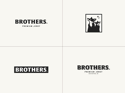 Brothers Jerky bros fox jerky logo typography
