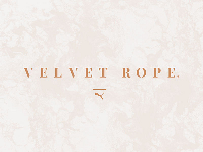 Puma Velvet Rope branding logo logotype puma velvet rope