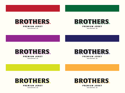 Brothers Jerky Colors bros fox jerky logo typography