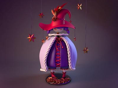 \(•ㅂ•)/♥ 3d c4d magic witch