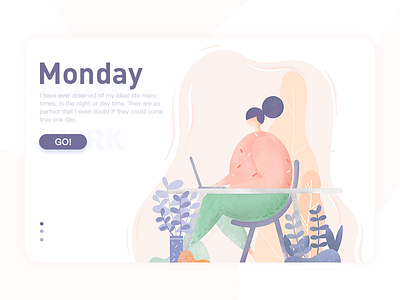 Monday color design illustration ui