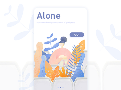 Alone color design illustration ipad procreate ui