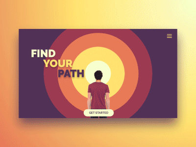 Landing Page for a Career Guidance Website career interaction landing page motion graphics path