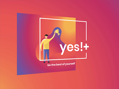 3D Poster - Yes!+ adobe after affects animal character design design gradient happiness illustator illustration meditation poster smile spirituality yes