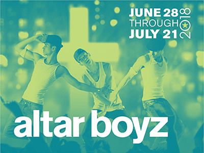 “Altar Boyz" Signage digital graphics educational branding fine arts branding performing arts branding theater branding theater design theater posters theater publicity web graphics