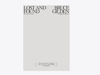 Lost and Found 2 invite layout minimal serif typography