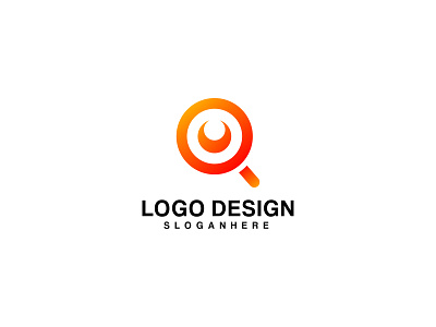 magnifying glass logo design