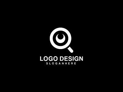 magnifying glass logo design