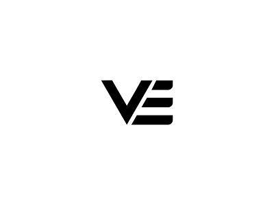 logo design combination of letters v and e