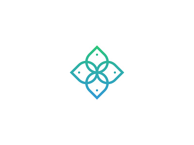 gradation lotus logo design