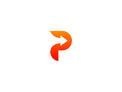gradation letter p logo design