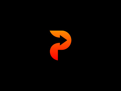 gradation letter p logo design