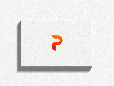 gradation letter p logo design