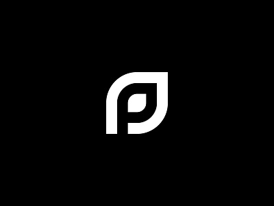 letter p . logo design
