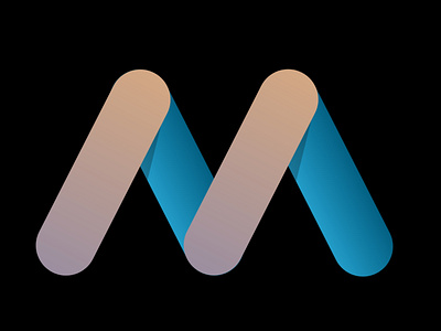 Letter m abstract logo design