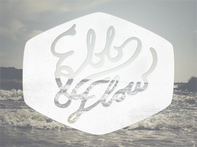 Ebb & Flow beach custom type ebb flow typography