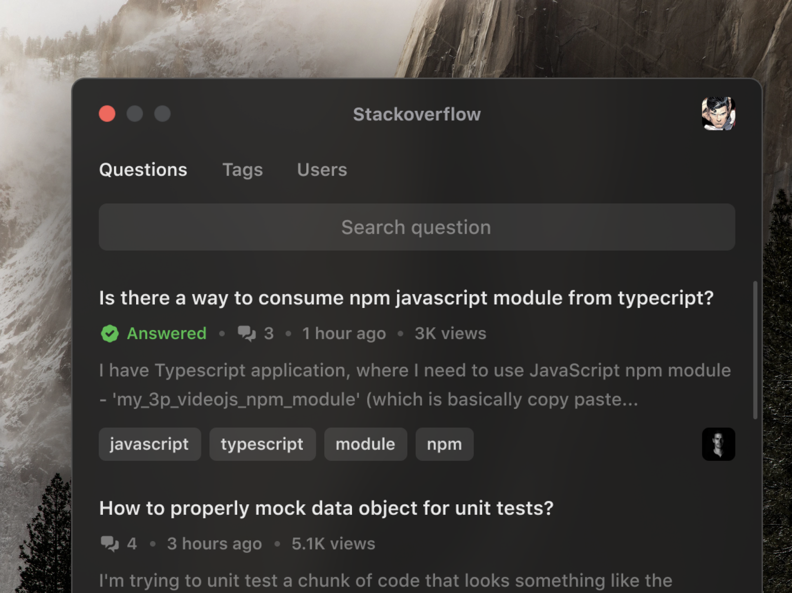 📄 Stackoverflow / Desktop application by Hyperstone on Dribbble