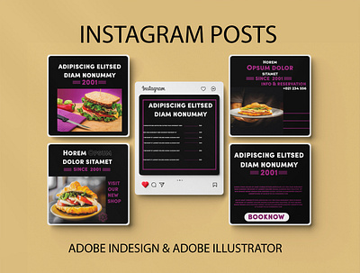 Instagram posts 3d banner branding facebook posts graphic design illustration instagram posts motion graphics posts typography
