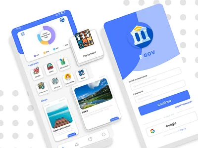 E GOV - Mobile App app branding design gov graphic design illustration mobile typography ui ux