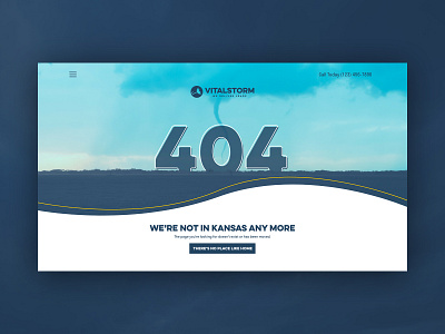 VitalStorm 404 Page 404 branding design logo marketing storm typography web
