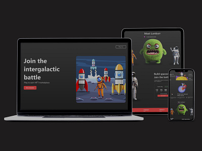 Mars game website dark games ui uiux webdesign website