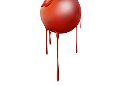 Dripping blood cherry drip dripping red